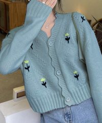 Amulet/アミュレット Amulet スカラップカーディガン 秋 冬 春 韓国ファッション 10代 20代 30代 レディース 可愛い おしゃれ デート服 長袖 シンプル/505463268
