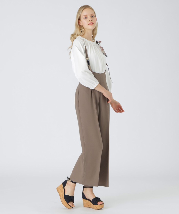 セール 25%OFF】マットツイルサロペット(505452535) | BLUE