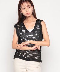 STYLEBLOCK/スタイルブロック STYLEBLOCK Vネックメッシュニットトップス/505456300