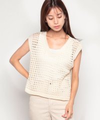 STYLEBLOCK/スタイルブロック STYLEBLOCK Vネックメッシュニットトップス/505456300