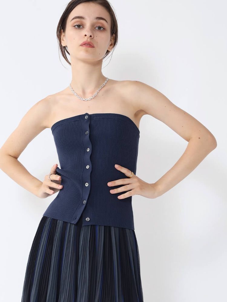 セール 36%OFF】アーガ Aga リブニットボタンビスチェ(505464699