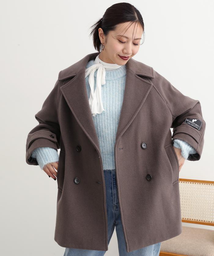 セール】ウールパイルダブルミディコート《S Size Line セール】ウールパイルダブルミディコート《S Size Line