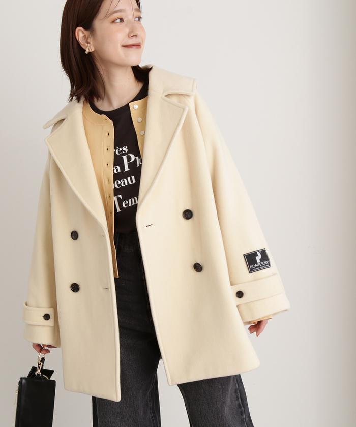 セール】ウールパイルダブルミディコート《S Size Line セール】ウールパイルダブルミディコート《S Size Line