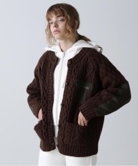 AVIREX/NYLON COMBI CABLE KNIT CARDIGAN/ナイロンコンビ ケーブルニットカ/505464804