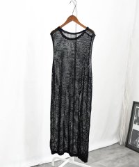 ARGO TOKYO/Summer High Slit Mesh Knt Onepiece 29073 SUMMERニット　ハイスリットメッシュニットワンピース　スリーブレス　ノース/505461361