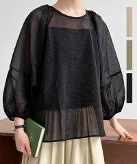 ARGO TOKYO/Puff Sleeve Sheer Blouse Camisole Set 23056 パフスリーブシアーブラウスキャミソールセット　セットアップ　シアーブラウ/505461366