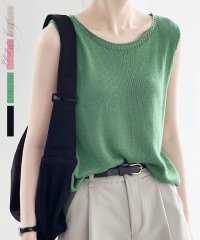 ARGO TOKYO/Mesh Sheer Flear Tank 25068 メッシュニット　シアーニット　ニットタンク　SUMMERニット　ニットトップス　シアーニットタンク　フレ/505461370