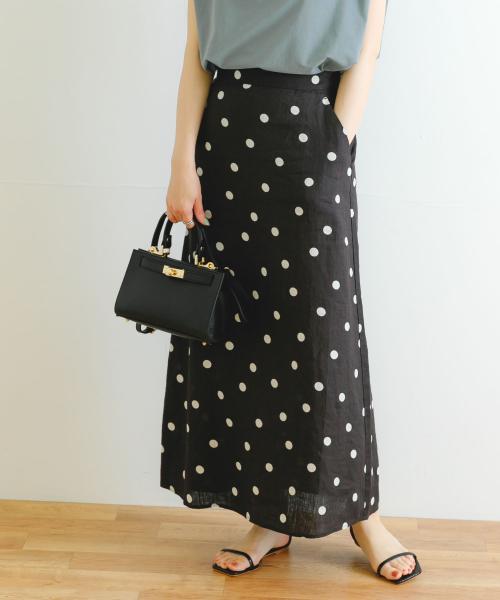 セール 40%OFF】ランダムドットリネンスカート(505287577