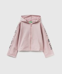 BENETTON (UNITED COLORS OF BENETTON GIRLS)/キッズグリッタープリントスリーブフードパーカーG/505459155