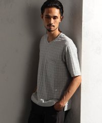 NICOLE CLUB FOR MEN/【RIELABO】チドリ柄ＶネックTシャツ/505399597