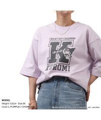 Sanrio characters/サンリオ Sanrio クロミ Tシャツ 半袖 ドロップショルダー トップス プリント BーホワイトxDパープル M/505469233