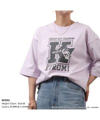 Sanrio characters/クロミ  Tシャツ 半袖 ドロップショルダー トップス プリント B－ホワイトxDパープル M/505469233