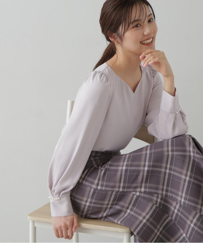 セール 30%OFF】ハートカットカフスパールブラウス(505469718