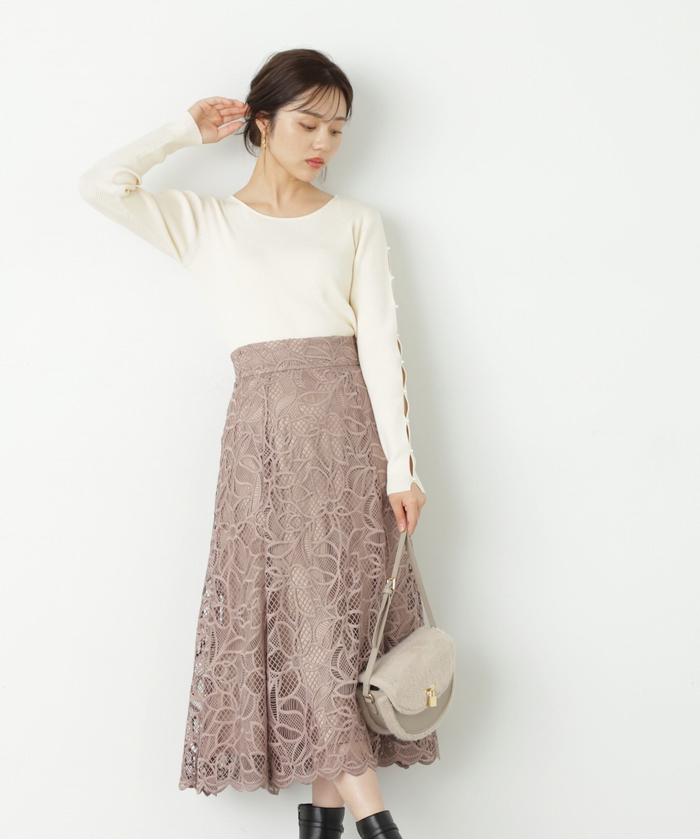 セール 30%OFF】フレアケミカルレーススカート(505469729 セール 30%OFF】フレアケミカルレーススカート(505469729