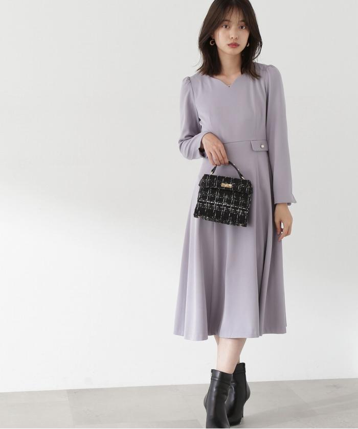 セール】パールチェーンフレアワンピース/23AW(505469732 セール】パールチェーンフレアワンピース/23AW(505469732