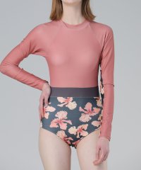 Lace Ladies/レースレディース Lace Ladies 花柄ドッキングワンピース長袖水着【返品不可商品】/505467585