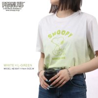  PEANUTS/ピーナッツ PEANUTS スヌーピー グラデーション 半袖 Tシャツ 春夏 PEANUTS/505471120