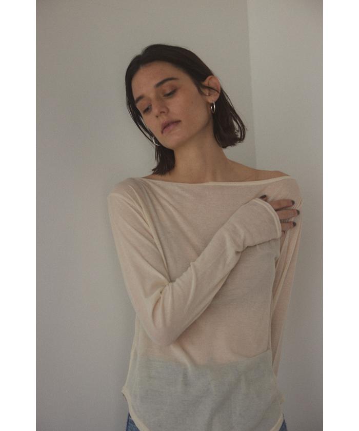 boat neck sheer tops(505471466) | ブラックバイマウジー(BLACK
