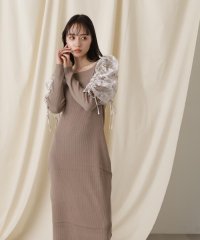 JILL by JILL STUART/シアーギャザースリーブニットワンピース/505471615