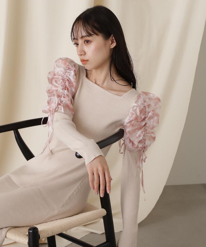 JIL SANDER ピンク ニット ノースリーブ ワンピース 40