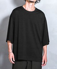 LUXSTYLE/クルーネックポンチBIG五分袖Tシャツ/Tシャツ メンズ 半袖 5分袖 レディース 無地 ビッグシルエット/505471863