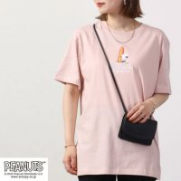  PEANUTS/ピーナッツ PEANUTS スヌーピー ピーナッツ Tシャツ トップス 半袖 刺繍 SNOOPY PEANUTS/505472379