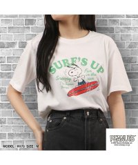  PEANUTS/スヌーピー ピーナッツ Tシャツ トップス 半袖 サーフ プリント かすれ PEANUTS SNOOPY/505472565