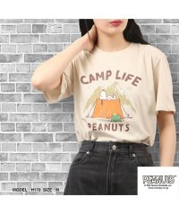  PEANUTS/スヌーピー ピーナッツ Tシャツ トップス 半袖 サーフ プリント かすれ PEANUTS SNOOPY/505472565