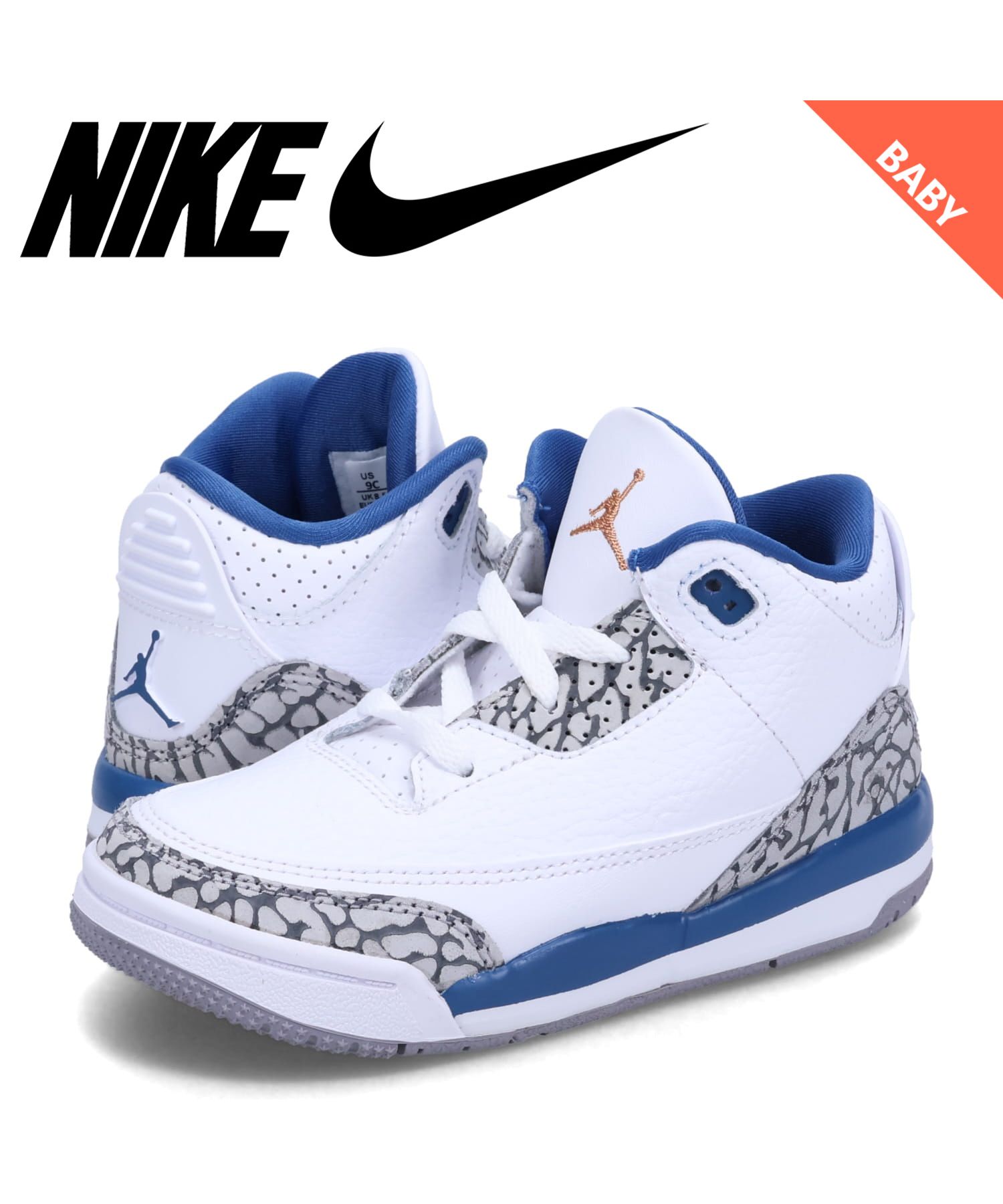 NIKE JORDAN 3 RETRO TD ナイキ ジョーダン3 レトロ スニーカー ベビー