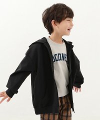 devirock/防汚 ビッグシルエット ジップパーカー 子供服 キッズ 男の子 女の子 パーカー トレーナー プルパーカー ダンボールニット ストレッチ/505469976