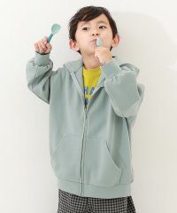 devirock/防汚 ビッグシルエット ジップパーカー 子供服 キッズ 男の子 女の子 パーカー トレーナー プルパーカー ダンボールニット ストレッチ/505469976