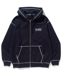 XLARGE/CONTRAST STITCH ZIP HOODED SWEATSHIRT/505473417