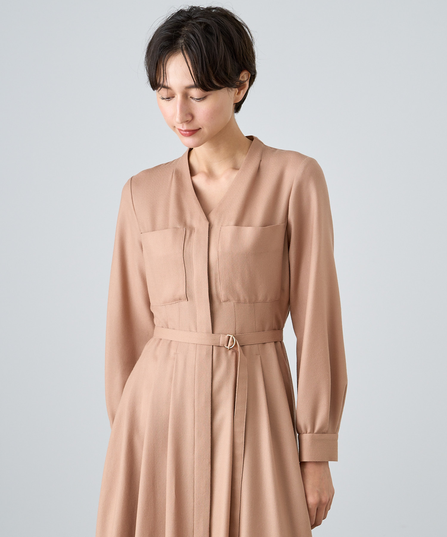 セール 40%OFF】ウールアムンゼンポケットフレア ワンピース