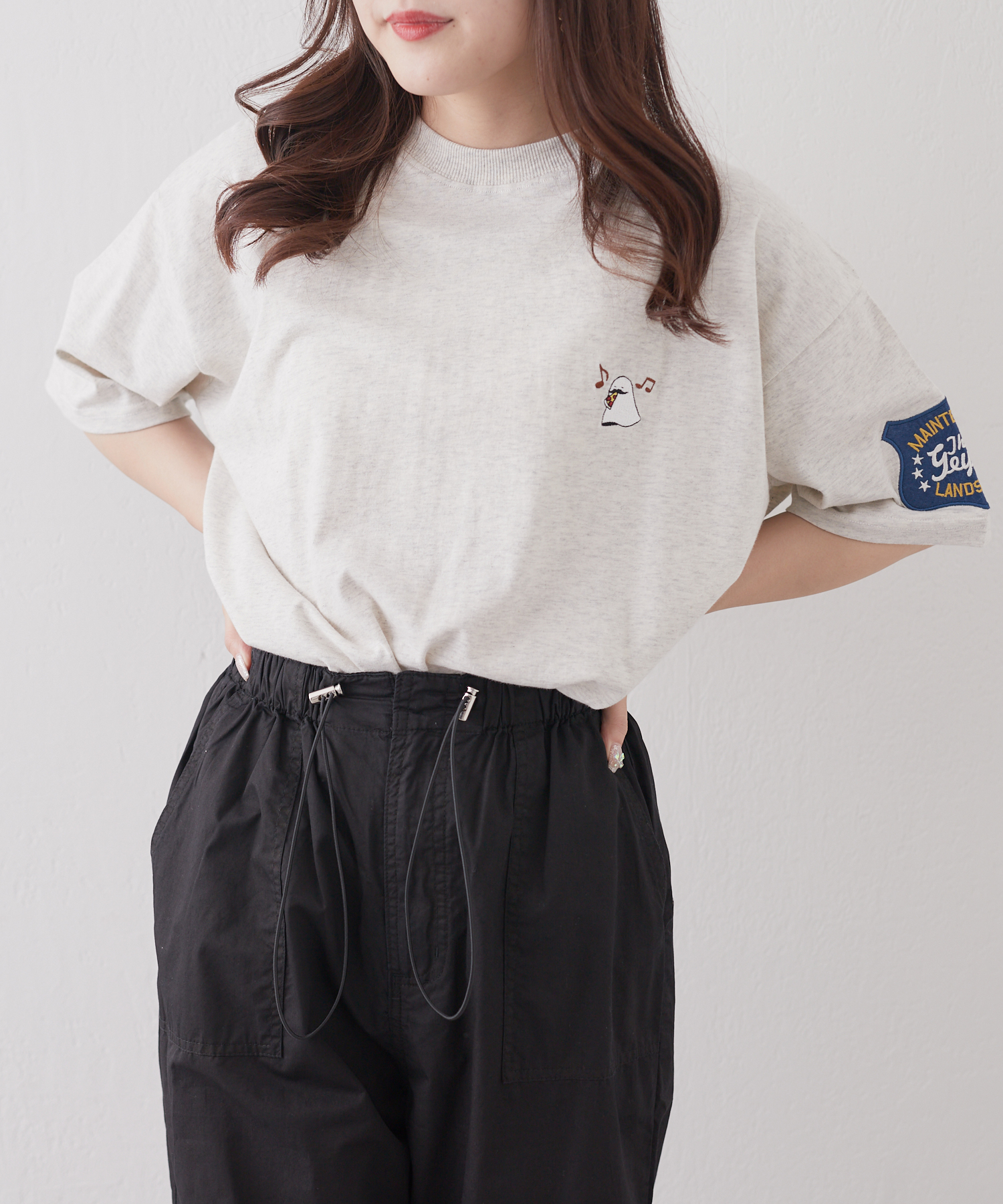 クーポン】【セール 40%OFF】お化けワッペンTシャツ(505466886