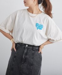 NICE CLAUP OUTLET/バブルガム発泡プリントTシャツ/505468580
