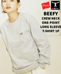 JEANS MATE/【HANES】ヘインズ BEEFY ワンポイント ロングＴシャツ H8－X40 ビーフィー ロンT ヘビーウェイト ユニセックス タフで型崩れしにくい/505468738