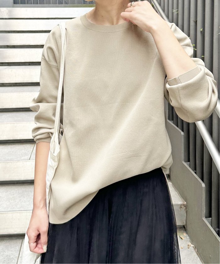 ≪一部店舗+WEB限定追加≫ウォッシャブルルーズクルーネックプル