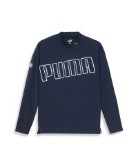 PUMA/メンズ ゴルフ ストレッチ ビッグ プーマ ロゴ モックネック シャツ 長袖/505476957