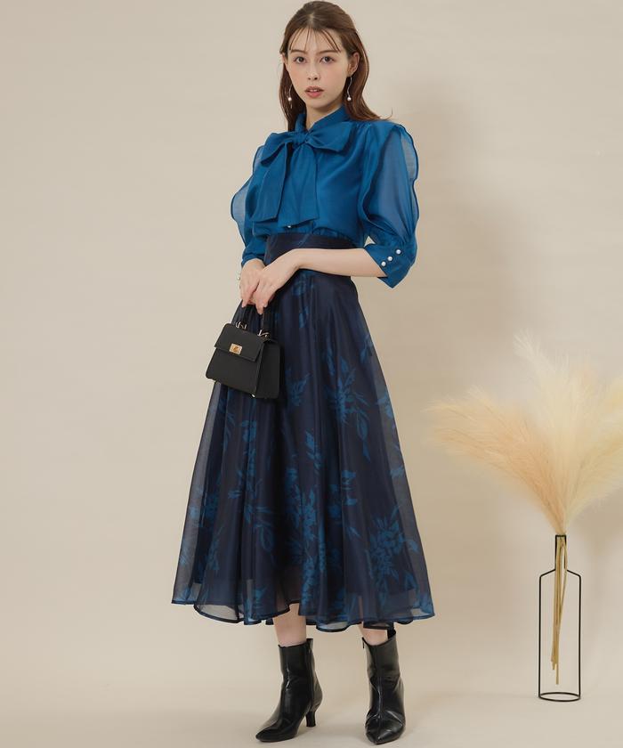 ー品販売  オリジナルシアーリーフスカート(505477559) SWINGLE(SWINGLE | スカート