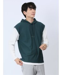 TAKA-Q/さまになる フェイクレイヤード 長袖プルパーカー 長袖 メンズ Tシャツ カットソー カジュアル インナー ビジネス ギフト プレゼント/505478374