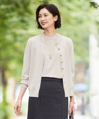 J.PRESS LADIES（LARGE SIZE）/【洗える】レーヨンエリートストレッチ クルーネック カーディガン/505479351