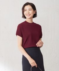 J.PRESS LADIES（LARGE SIZE）/【洗える】レーヨンエリートストレッチ フレンチスリーブ ニット/505479352