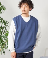 SHIPS any MEN/SHIPS any: COTTON USA ガーメントダイ スウェット Vネック ベスト◇/505479753