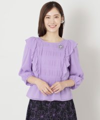 TO BE CHIC/シフォンプリーツ　プルオーバーブラウス/505468449