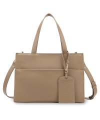 PADMA/パドマ PADMA トートバッグ ショルダーバッグ レディース ファスナー 斜めがけ カードケース付き 2WAY TOTE BAG ブラック アイボリー ブラウ/505468662