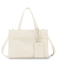 PADMA/パドマ PADMA トートバッグ ショルダーバッグ レディース ファスナー 斜めがけ カードケース付き 2WAY TOTE BAG ブラック アイボリー ブラウ/505468662