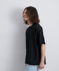 JUNRed/ストライプ梨地フェイクレイヤードTシャツ/505469828