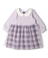 Crescent/【子供服】 crescent (クレセント) 衿付きチュールドッキング長袖ワンピース 80cm～130cm N60300/505481163