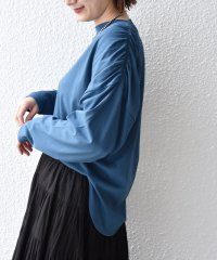 SHIPS WOMEN/* 〈洗濯機可能〉ショルダー ギャザー ラウンド へム ロング スリーブ TEE ◇/505481254