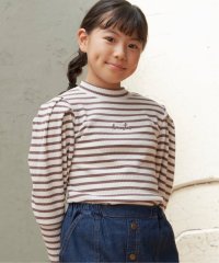 ikka kids/袖ボリュームテレコボーダーT（120〜160cm）/505380208